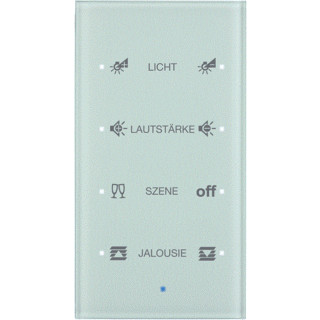 Berker KNX-touch geconfig.4-V berker TS sensor glas polarwit