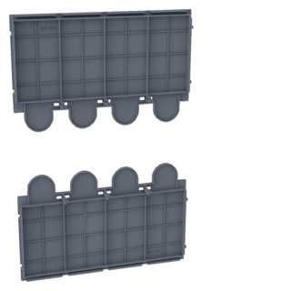 Hager h3+ Aardeplaat Voor rechte aansluitset H3+, P630 4P