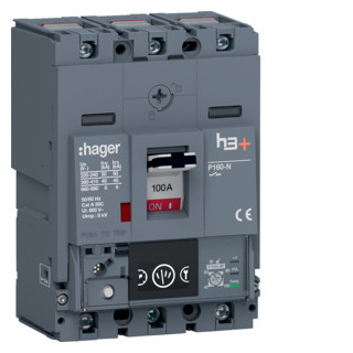 Hager h3+ Vermogensautomaat H3+, P160 energy 3P3D 100 A 40 ka, kooiklemmen