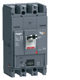 Hager h3+ Vermogensautomaat H3+, P630 energy 3P3D 630 A 110 ka, boutaansluiting