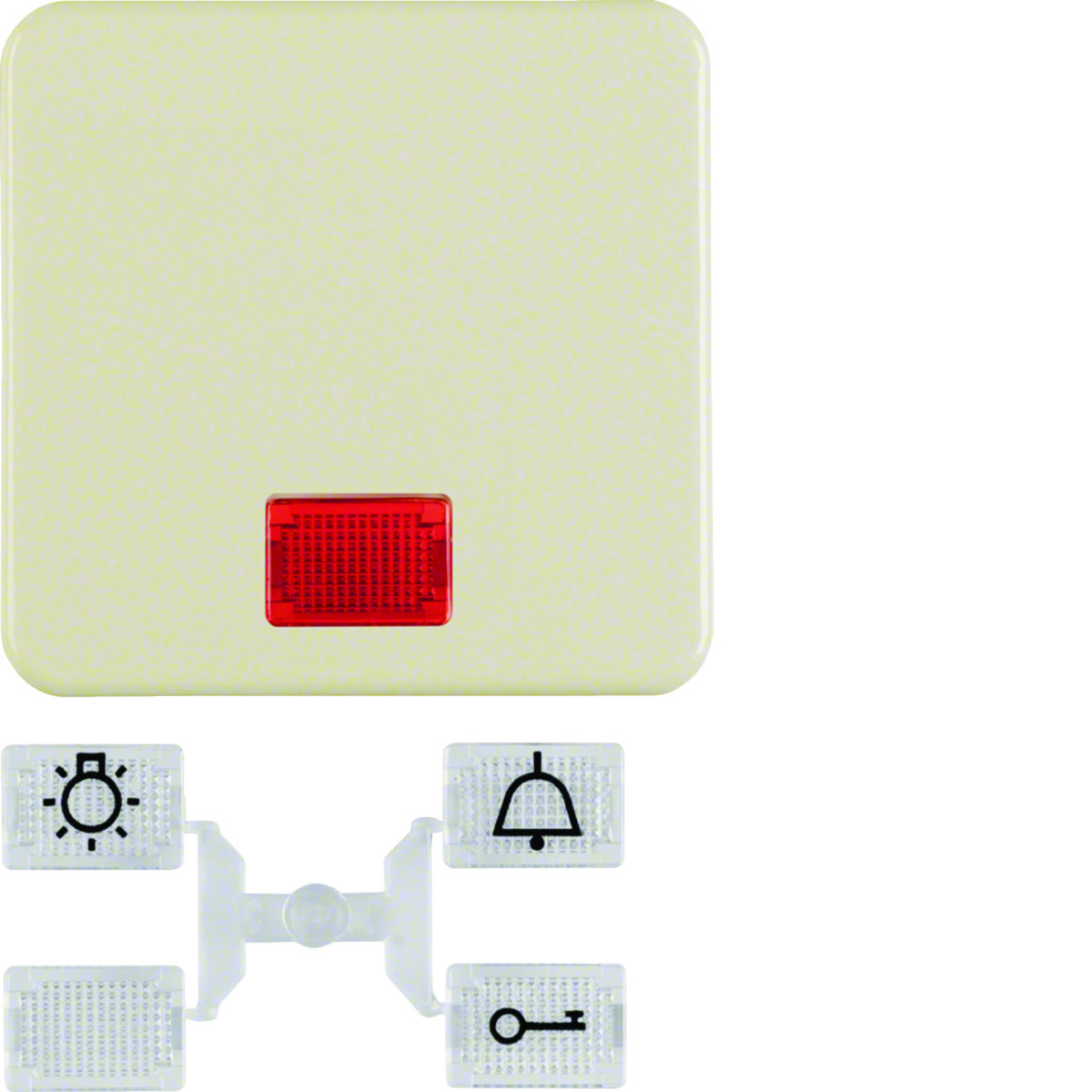 Hager Inbouw IP44 Wip Met lens, ip44 inbouw, wit