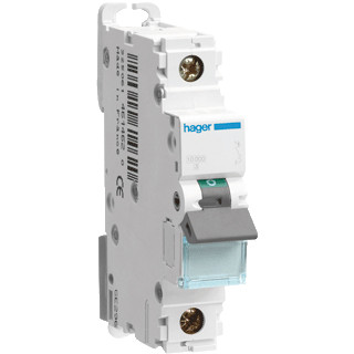 Hager NCN installatieautomaat C karakteristiek 25a 1P 1 beveiligd 1te