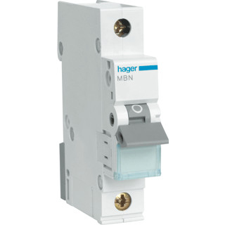 Hager MBN installatieautomaat B karakteristiek 32a 1P 1 beveiligd 1te