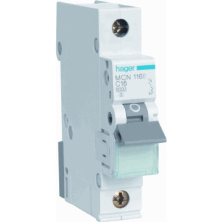 Hager MCN installatieautomaat C karakteristiek 40a 1P 1 beveiligd 1te