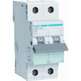 Hager MBN installatieautomaat B karakteristiek 50a 2P 1 beveiligd incl nul 2te