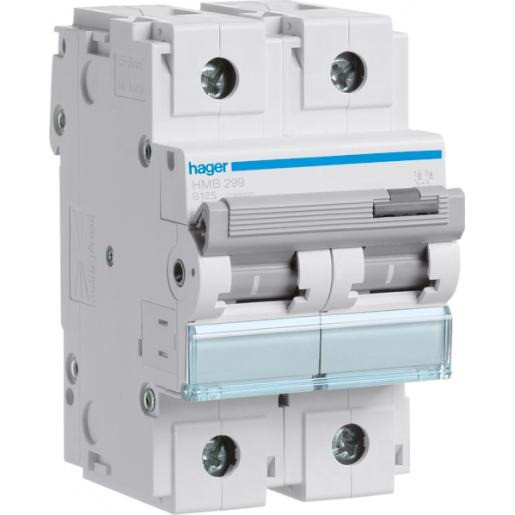 Hager 15 ka installatieautomaat B karakteristiek 125a 2P 2 beveiligd 3te