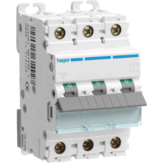 Hager NCN installatieautomaat C karakteristiek 40a 3P 3 beveiligd 3te