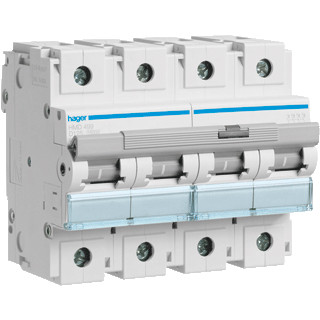 Hager 15 ka installatieautomaat D karakteristiek 125a 4P 4 beveiligd 6te