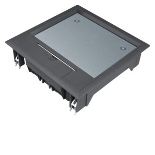 Hager Installatiedoos Q06 200x200mm zwart voor 12MM vloerafdekking