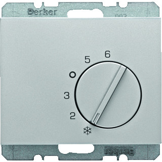 Berker Kamerthermostaat met wisselcont. K.5 alu