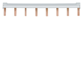 Hager Kamrail 8-pins 6 MM² met eindkapjes, 2 stuks
