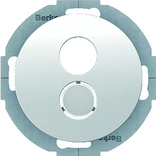 Berker R.classic onderdeel/centraalplaat luidsprekeraansluiting basiselement met centrale afdekplaat wit