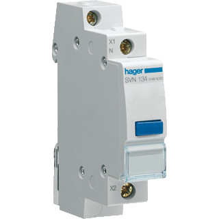 Hager Led signaalmodule blauw 12/48V