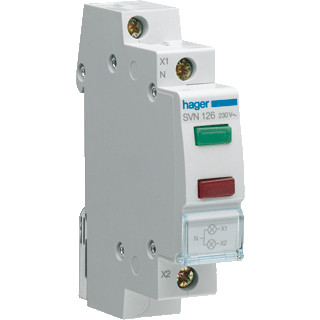 Hager Led signaalmodule groen / rood 230 vac