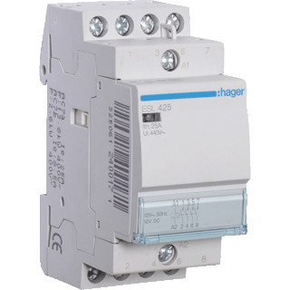 Hager Magneetschakelaar 25a 4 maak 12 V ac 50HZ