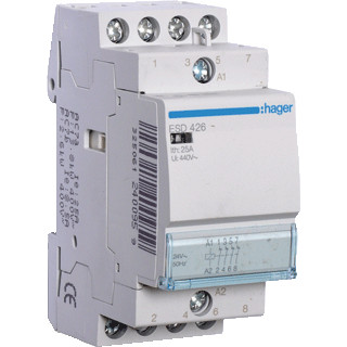 Hager Magneetschakelaar 25a 4 verbreek 24 V ac 50HZ