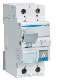 Hager MCB Met vlamboog detectie afdd 1P+N 10ka B-10a 2M
