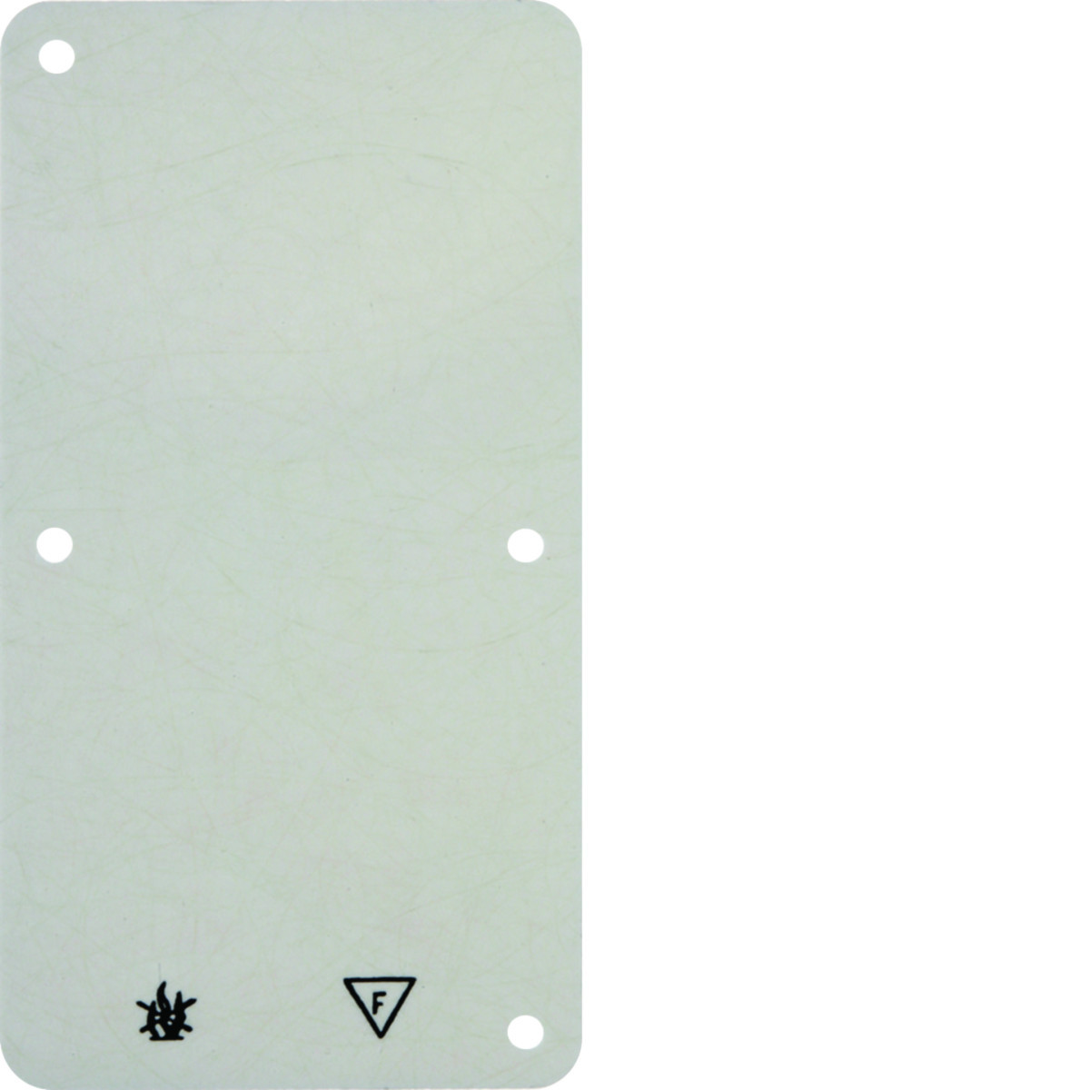 Hager Opbouw Bodemplaat, brandwerend, 2-V, wit