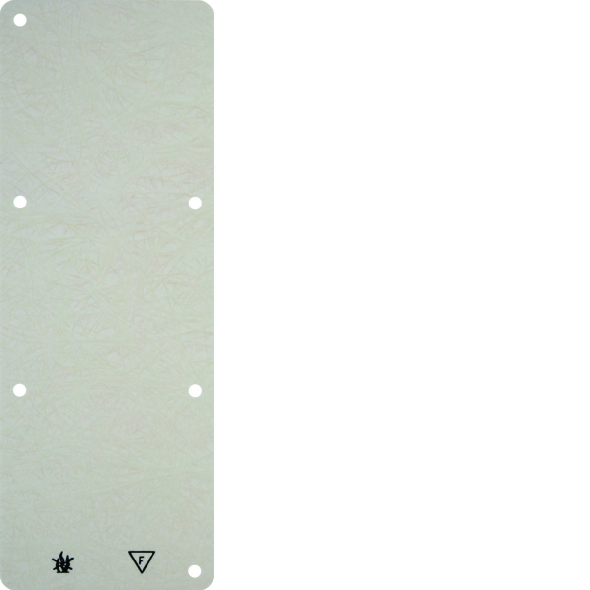 Hager Opbouw Bodemplaat, brandwerend, 3-V, wit