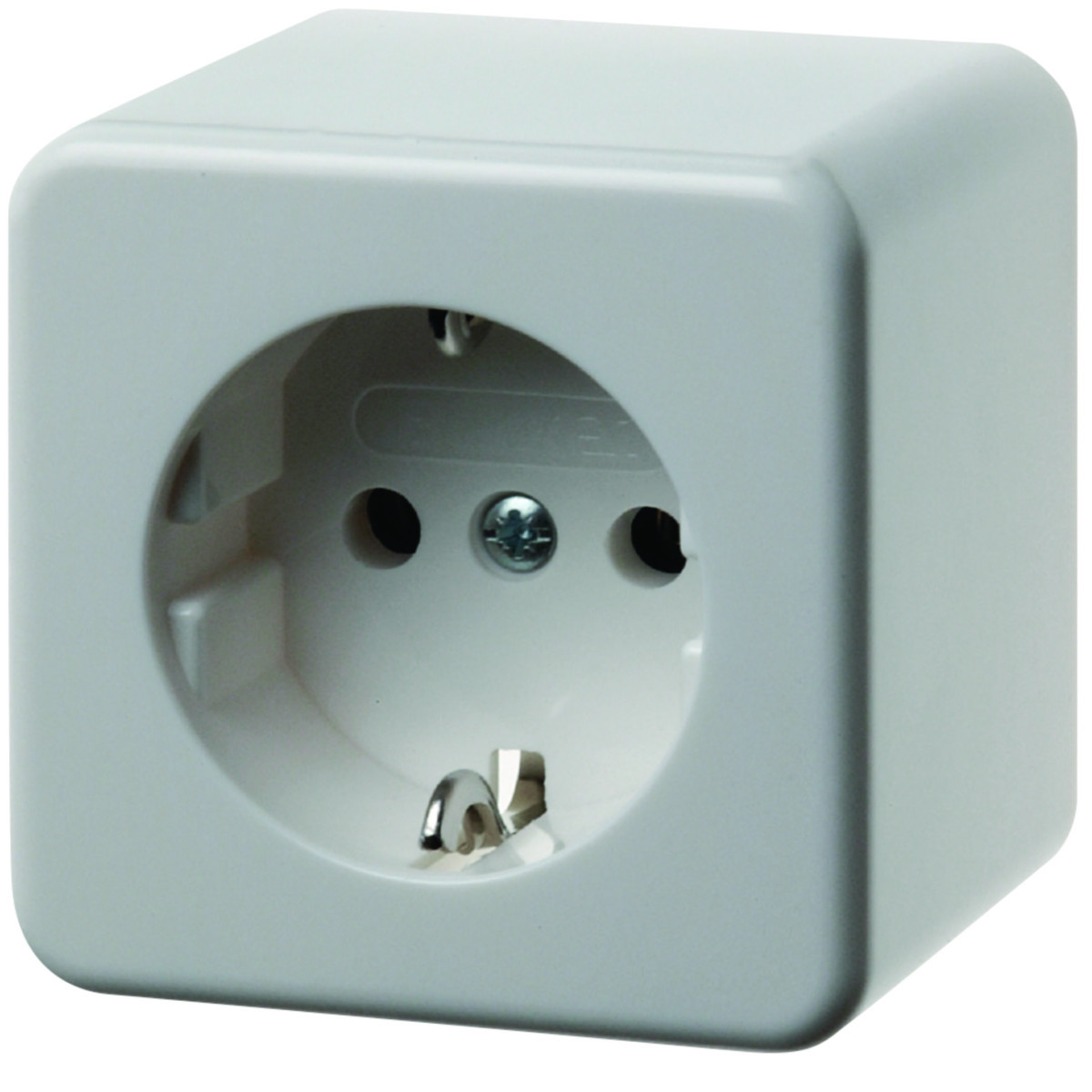 Hager Opbouw Wandcontactdoos Randaarde 1-voudig, steekklemmen, opbouwserie, polarwi