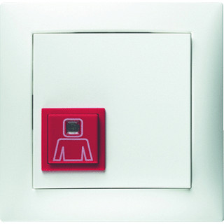 Berker Noodoproepsyst.oproeptoets+raam berker S.1/B.3/B.7 polarwit GLZ.