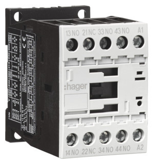 Hager Power contactor Hulprelais 3 no + 1 NC, 4 A bij ac-15, 24 VDC