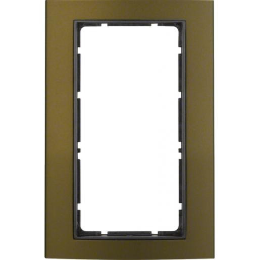 Berker B.3 afdekraam 1V verticaal bruin ip20