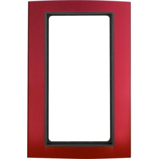 Berker B.3 afdekraam 1V verticaal rood ip20