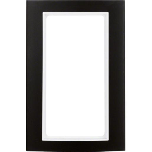 Berker B.3 afdekraam 1V verticaal zwart ip20