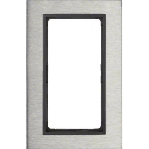 Berker B.7 afdekraam 1V verticaal roestvaststaal ( RVS ) ip20