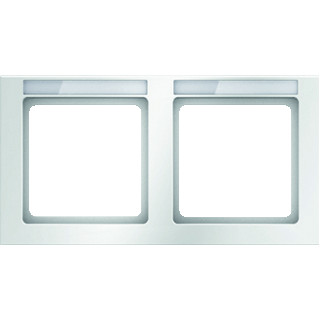 Berker Q.3 afdekraam 2V horizontaal wit ip20