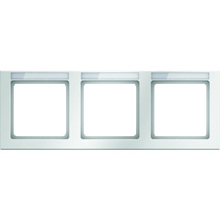 Berker Q.3 afdekraam 3V horizontaal wit ip20