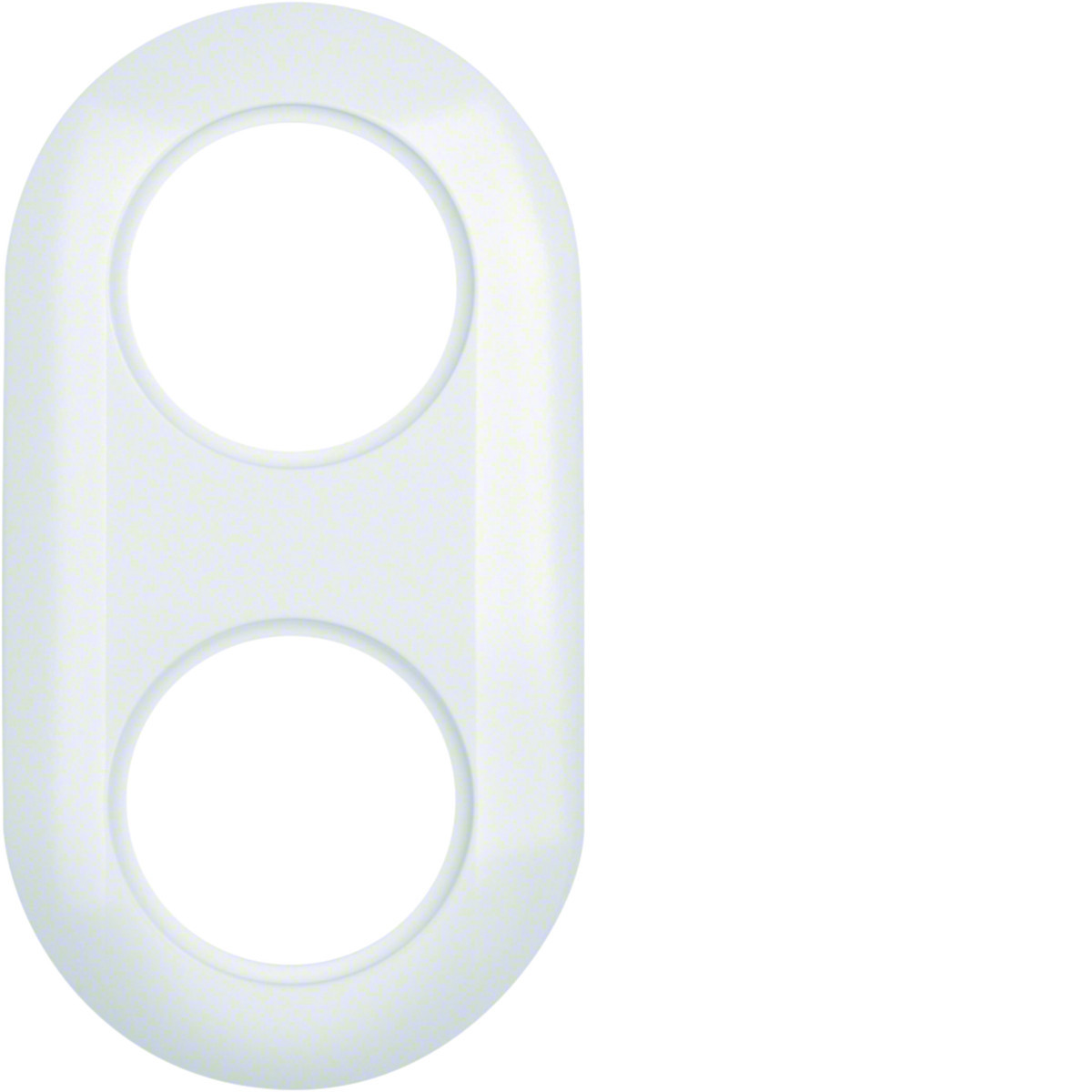 Hager Serie 1930 Afdekraam 2-V, serie 1930, polarwit glanzend