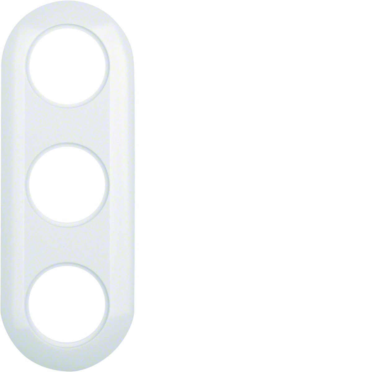 Hager Serie 1930 Afdekraam 3-V, serie 1930, polarwit glanzend