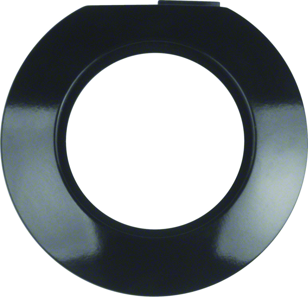 Hager Serie 1930 Eindafdekraam 1-V, serie 1930, zwart glanzend