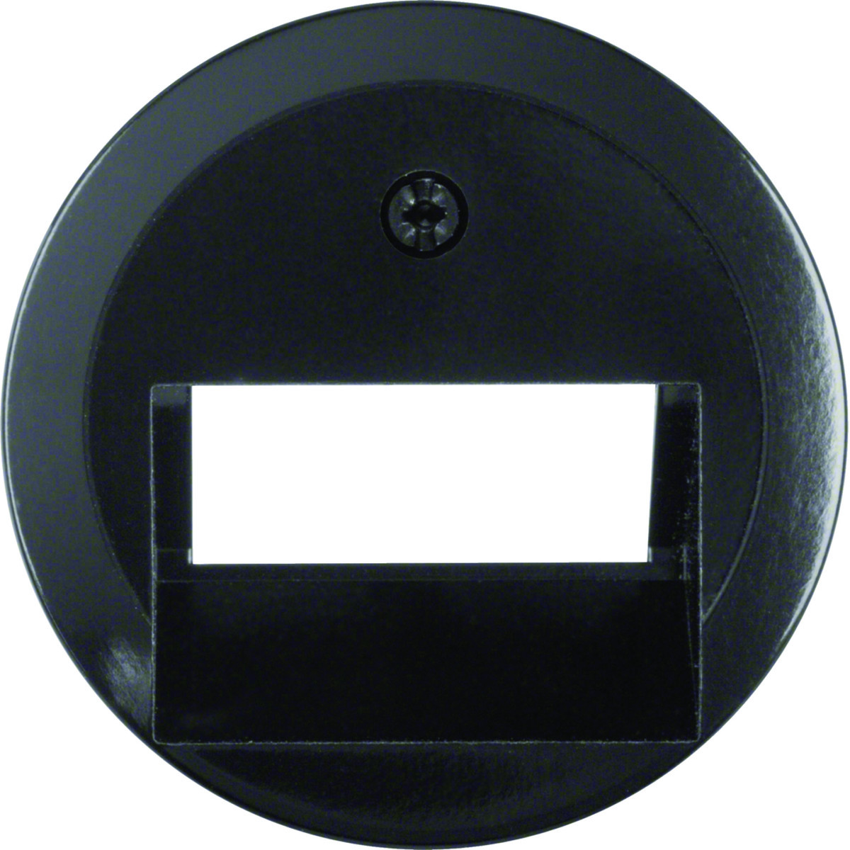 Hager Serie 1930/Glas Centraaldeel RJ-datacontactdoos 2-V, 45°, serie 1930/glas, zwart