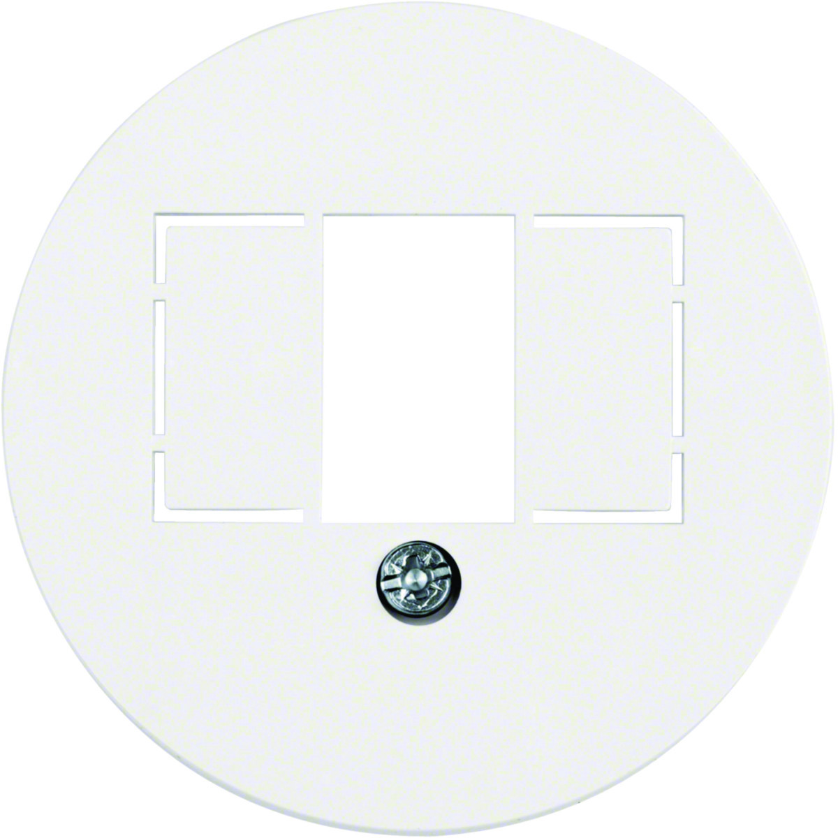 Hager Serie 1930/Glas Centraaldeel RJ-datacontactdoos 2-V, serie 1930/glas, polarwit