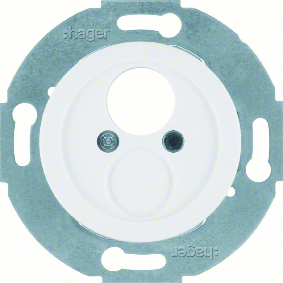 Hager Serie 1930/Glas Centraaldeel Voor luidspreker-WCD, serie 1930/glas, polarwit