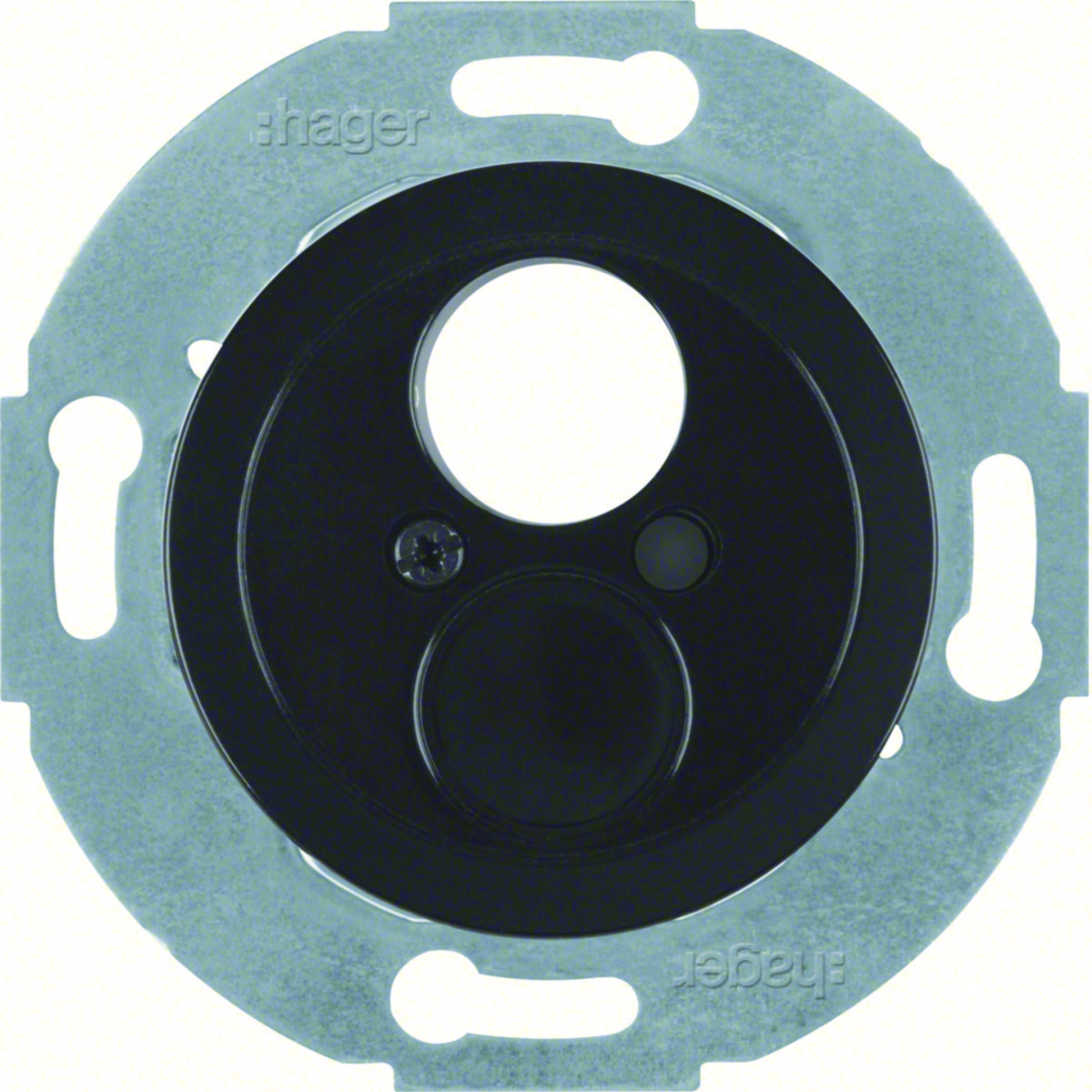 Hager Serie 1930/Glas Centraaldeel Voor luidspreker-WCD, serie 1930/glas, zwart