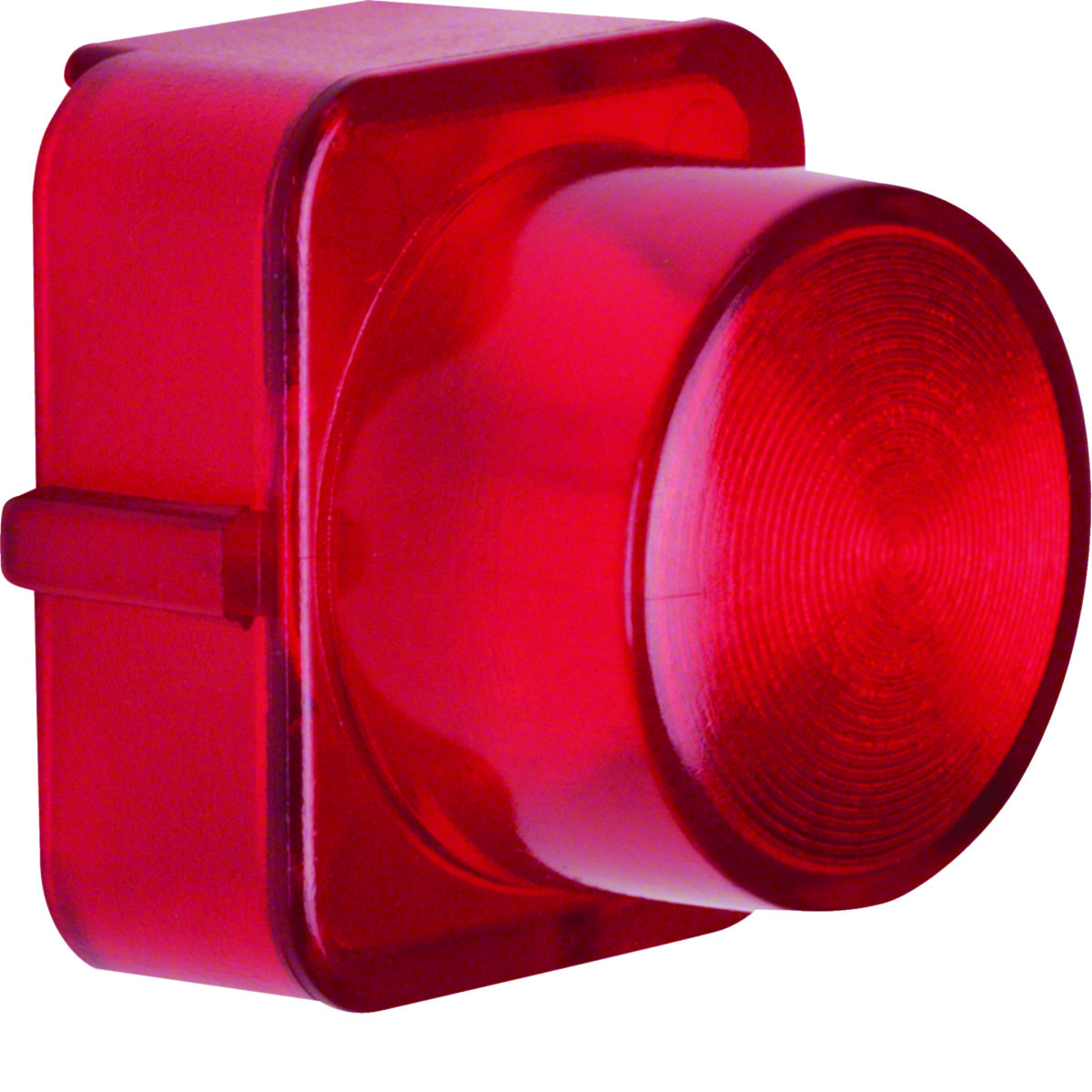 Hager Serie 1930/Glas Lens Voor drukknop/lichtsignaal-element e10, rood transparant