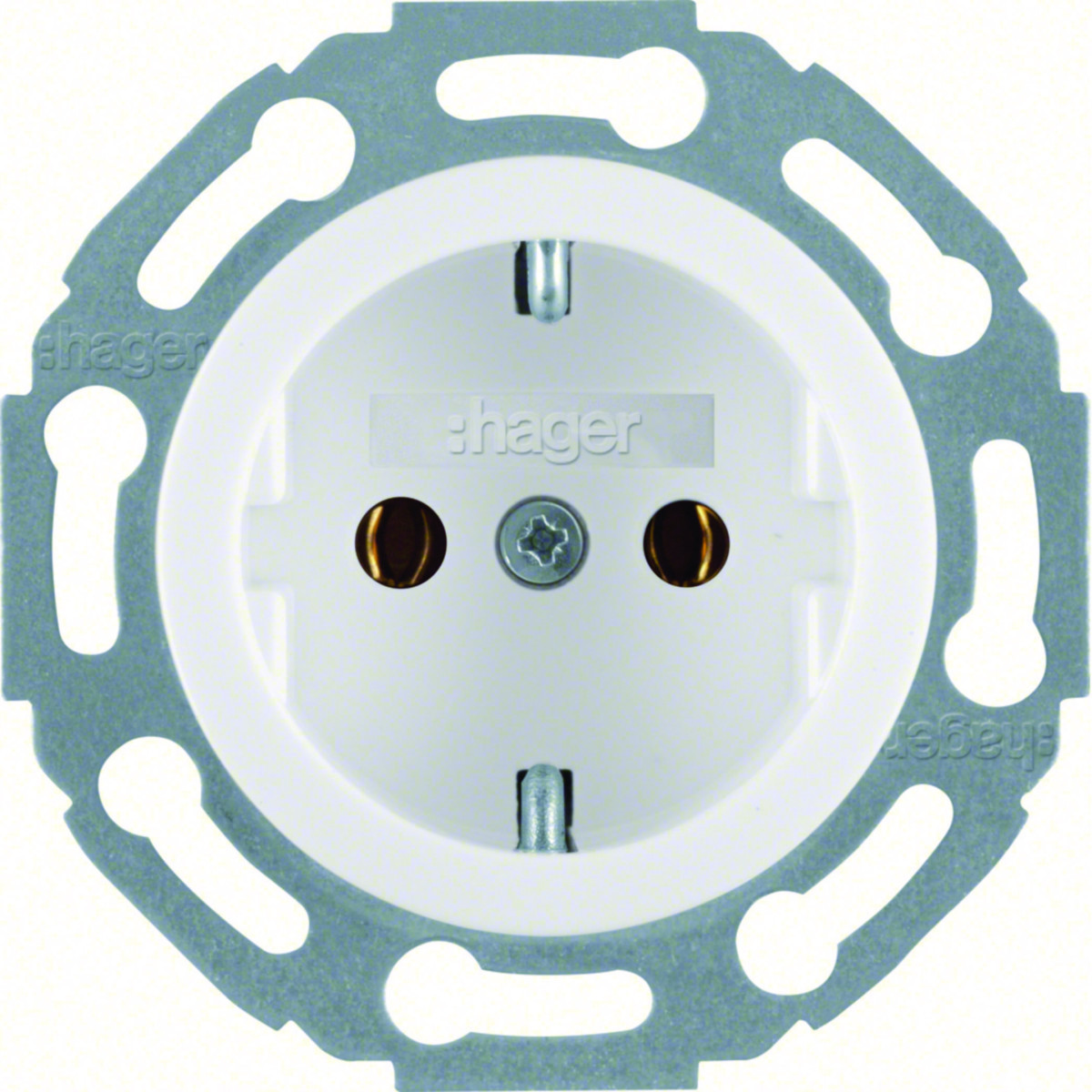 Hager Serie 1930/Glas WCD Ra, schroef, serie 1930/glas, polarwit