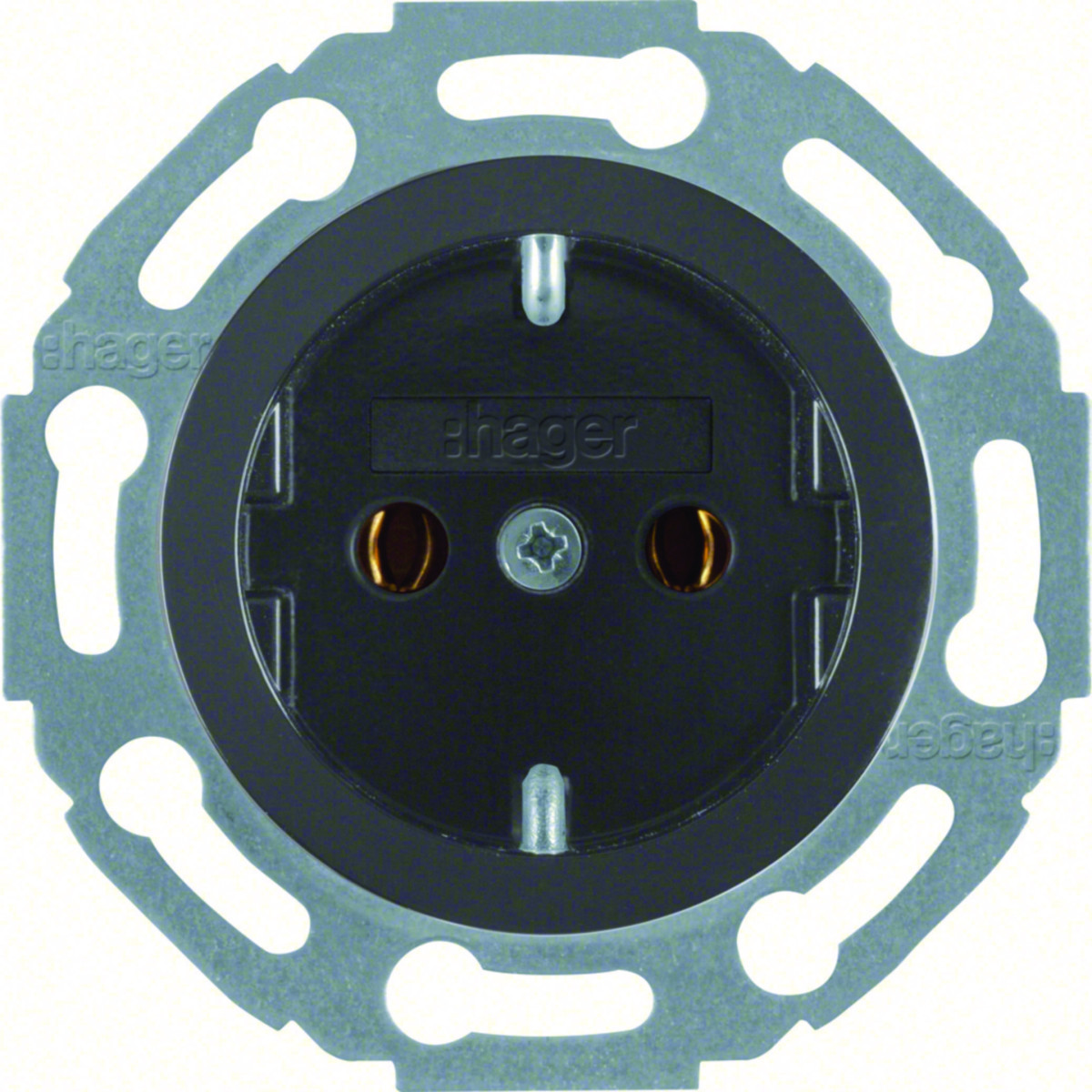 Hager Serie 1930/Glas WCD Ra, schroef, serie 1930/glas, zwart