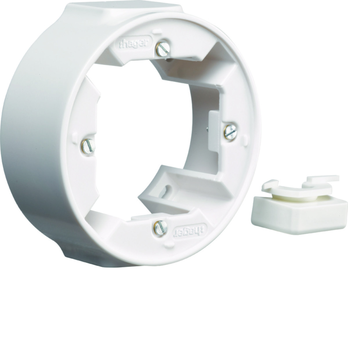 Hager Serie 1930 Opbouwbehuizing 1-V, serie 1930, polarwit