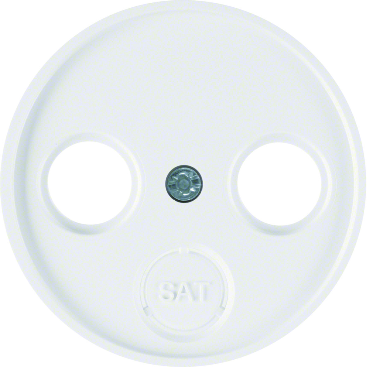 Hager Serie R.classic Afdekking Antennecontactdoos 2(3) uitsparingen, R.1/R.3/R.8, polarwit