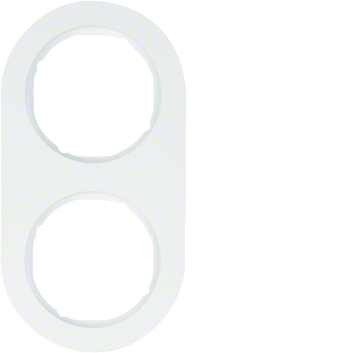 Hager Serie R.classic Afdekraam 2-V, R.classic, polarwit GLZ.