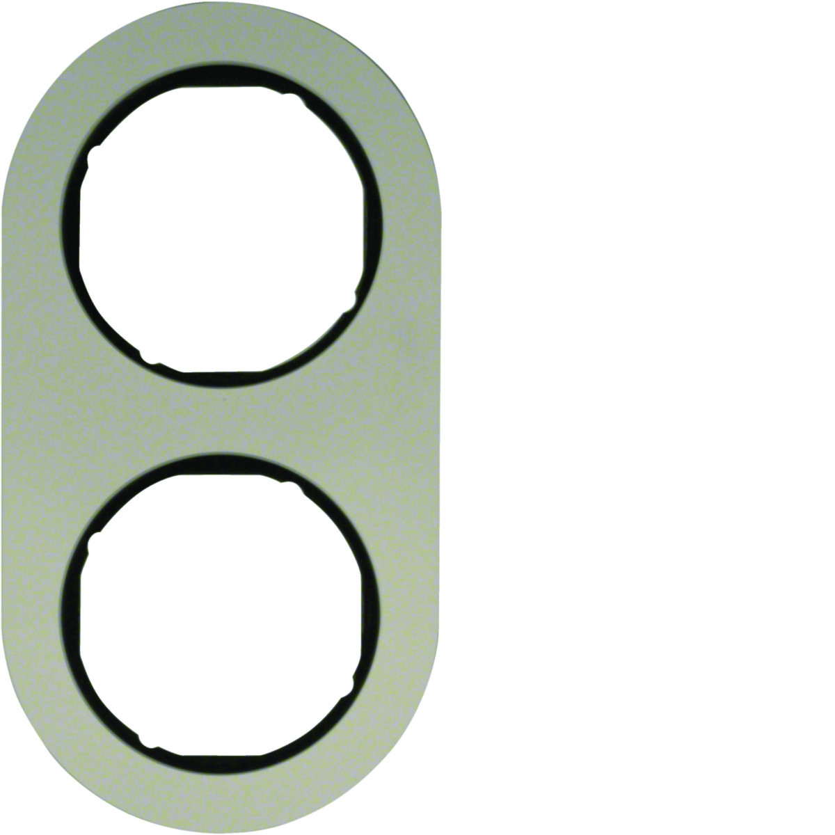 Hager Serie R.classic Afdekraam 2-V, serie R.classic, aluminium/zwart