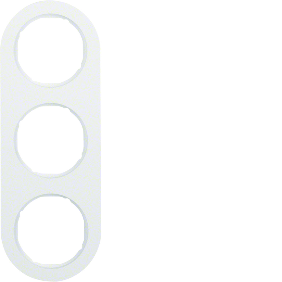 Hager Serie R.classic Afdekraam 3-V, R.classic, polarwit GLZ.