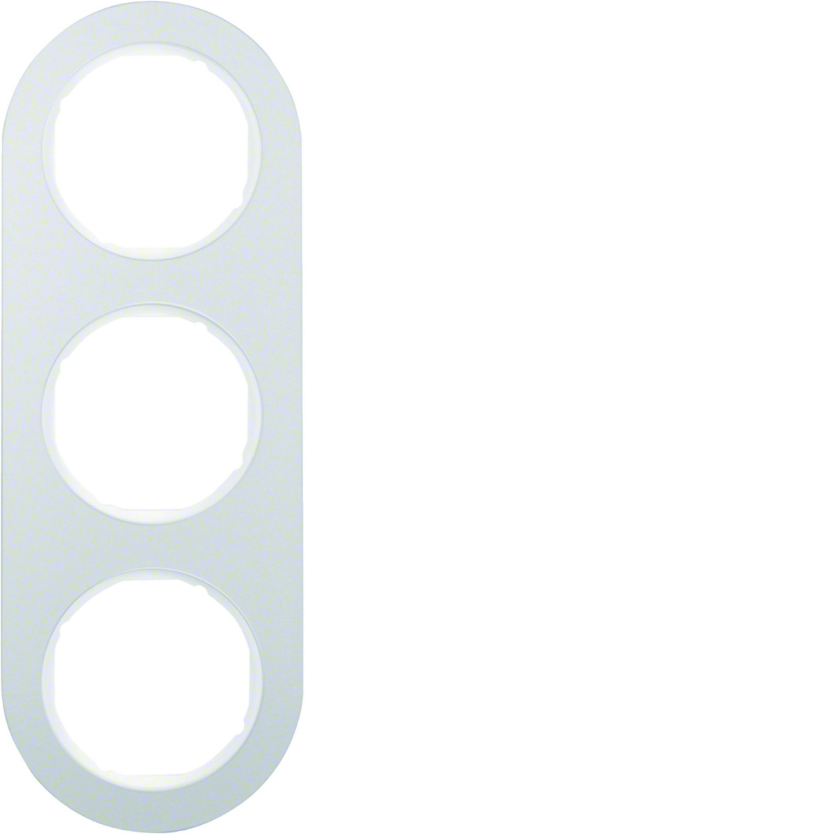 Hager Serie R.classic Afdekraam 3-V, serie R.classic, aluminium/polarwit