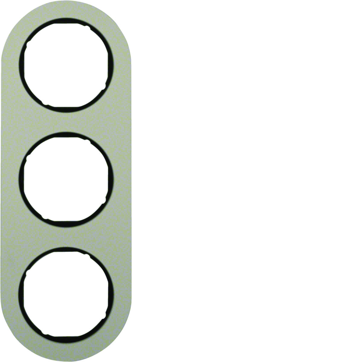 Hager Serie R.classic Afdekraam 3-V, serie R.classic, aluminium/zwart