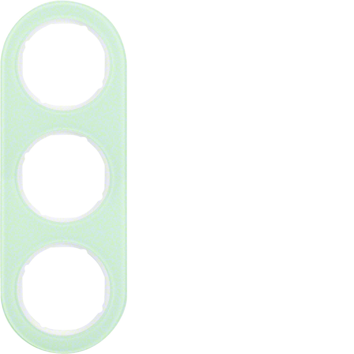 Hager Serie R.classic Afdekraam 3-V, serie R.classic glas polarwit